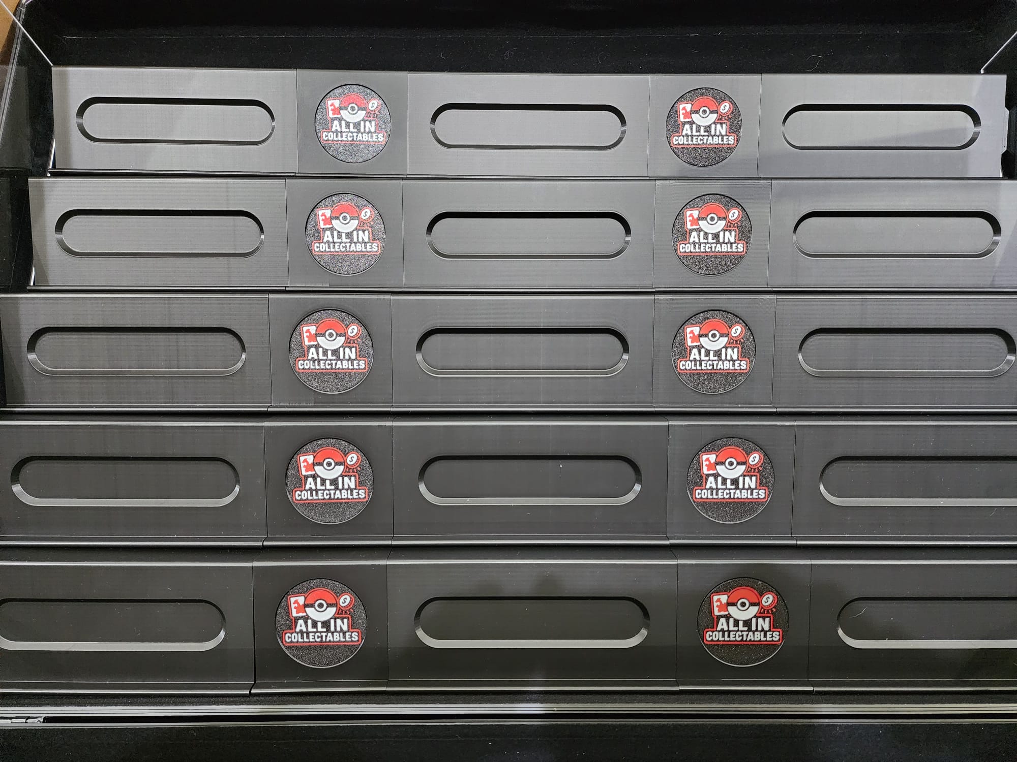Risr risers fitted with custom branded inserts