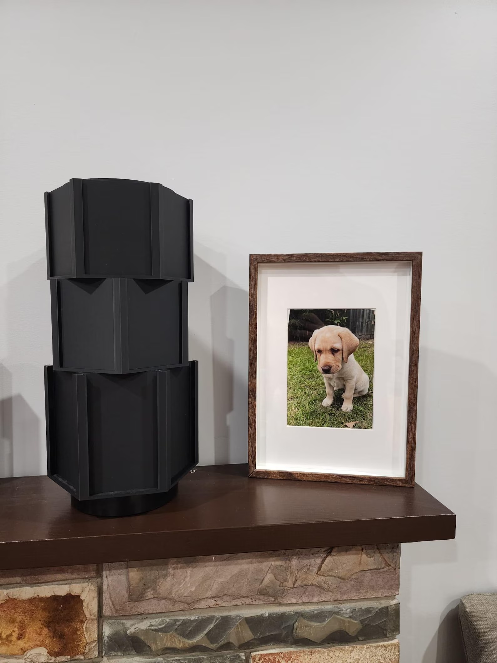 The Rotatr rotating display stand in black