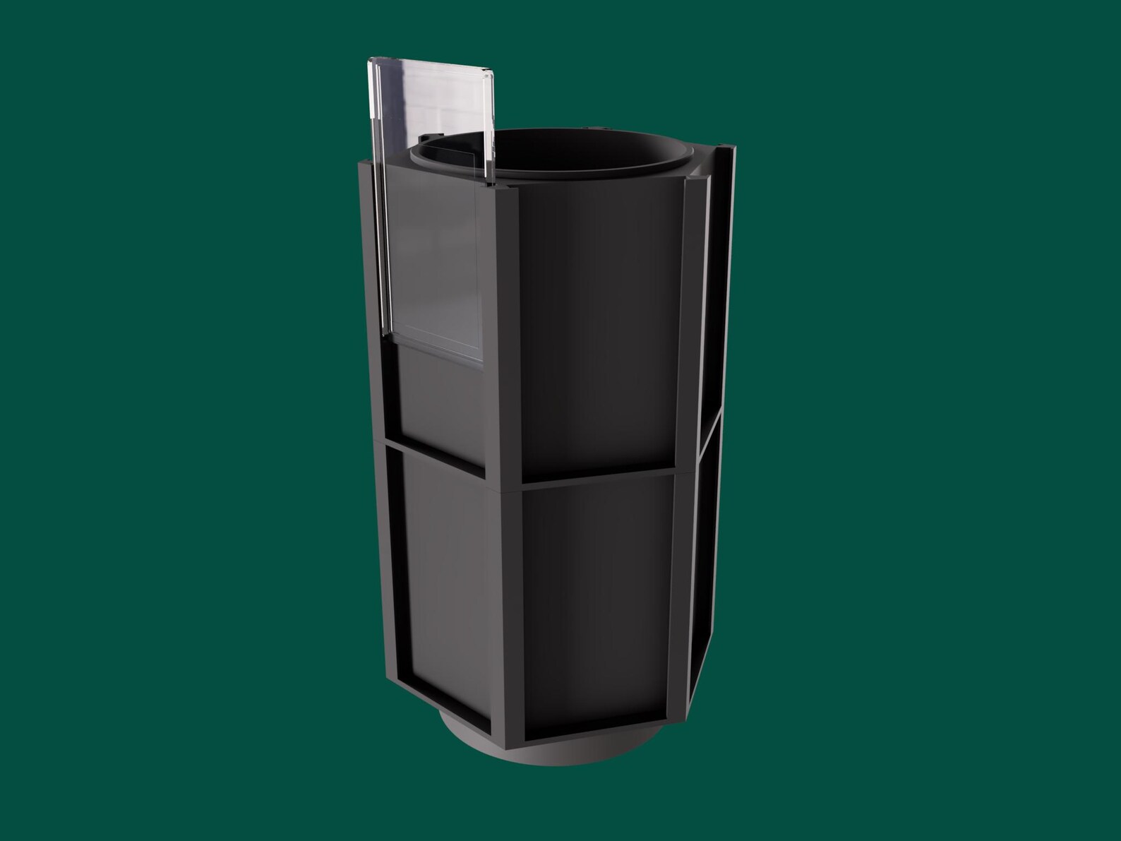 The Rotatr with a card in the acrylic holder